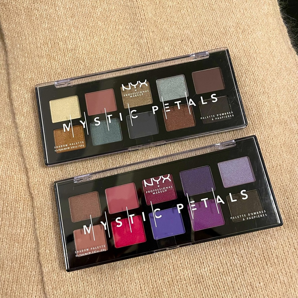 NYX eyeshadow palettes